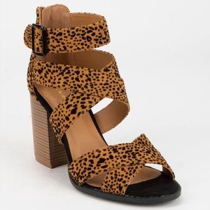 COPY - CHEETAH STRAPPY SANDALS